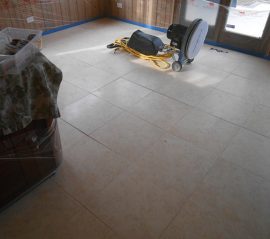 Lippage Removal on Limestone Floor